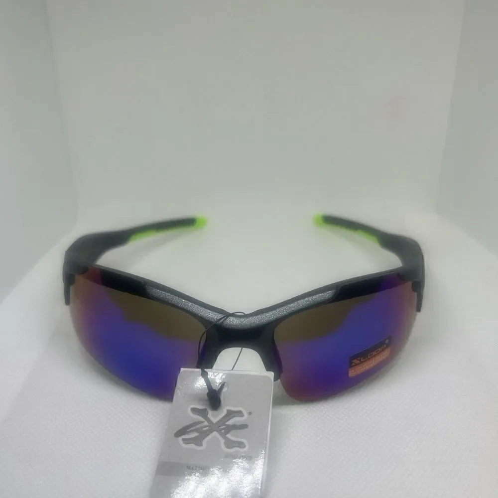 X-Loop Wrap Semi-Rimless Mens Shades Sunglasses